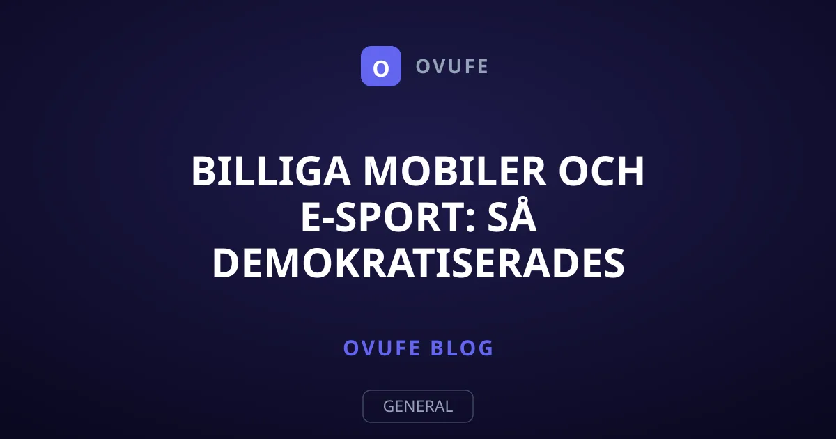 Billiga mobiler och e-sport: Så demokratiserades spelvärlden